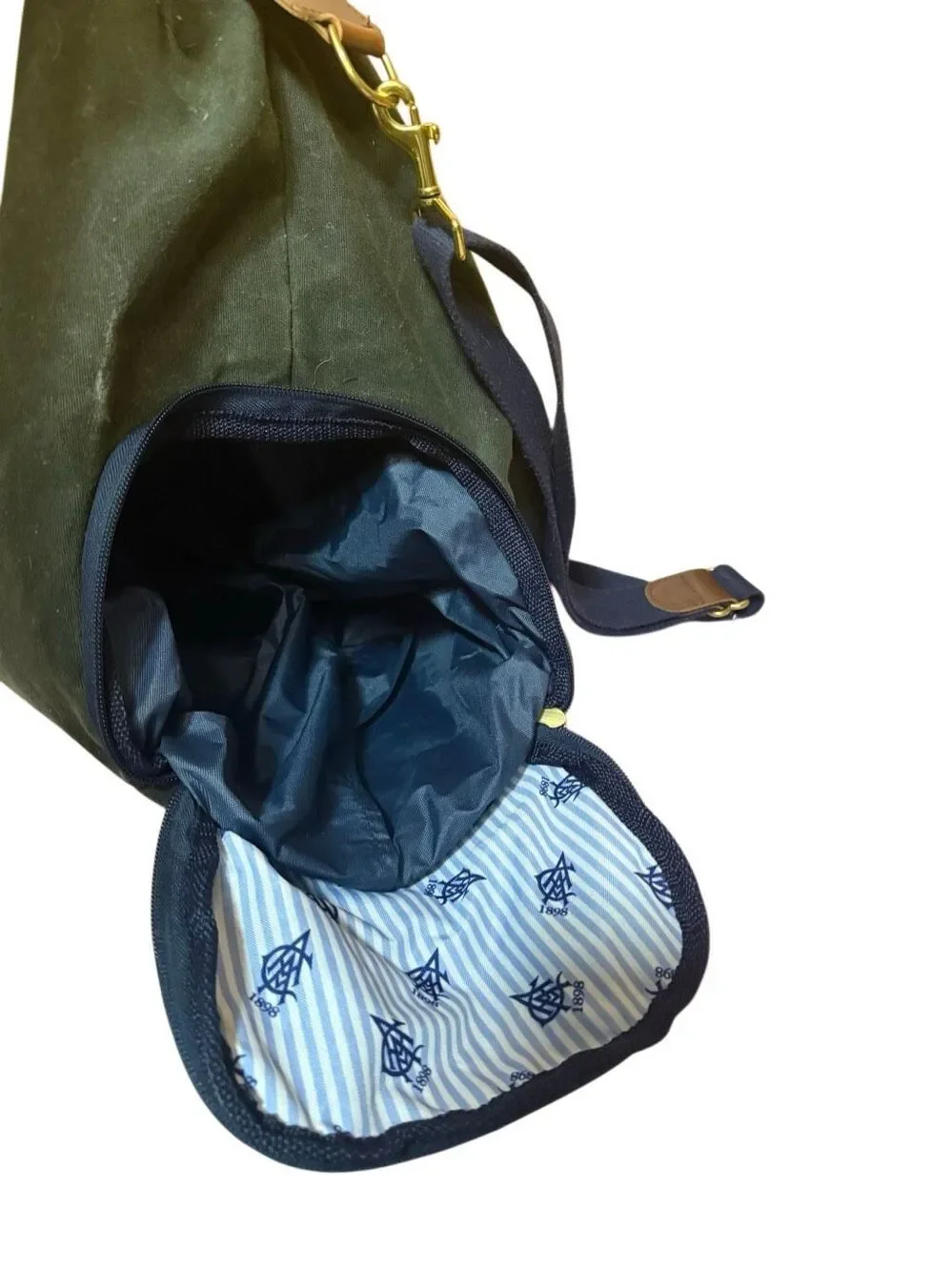Hudson Sutler Heritage Weekender WAXED HUNTER GREEN/WHISKEY BROWN Dufflebag